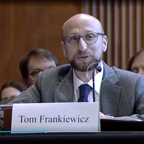 RMI's Tom Frankiewicz giving expert testimony at the Senate Environment and Public Works hearing on “Avoiding, Detecting and Capturing Methane Emissions from Landfills.”