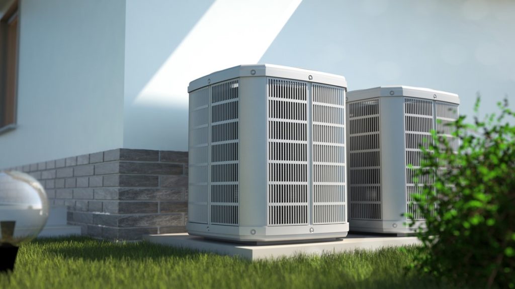 AC units behind a building
