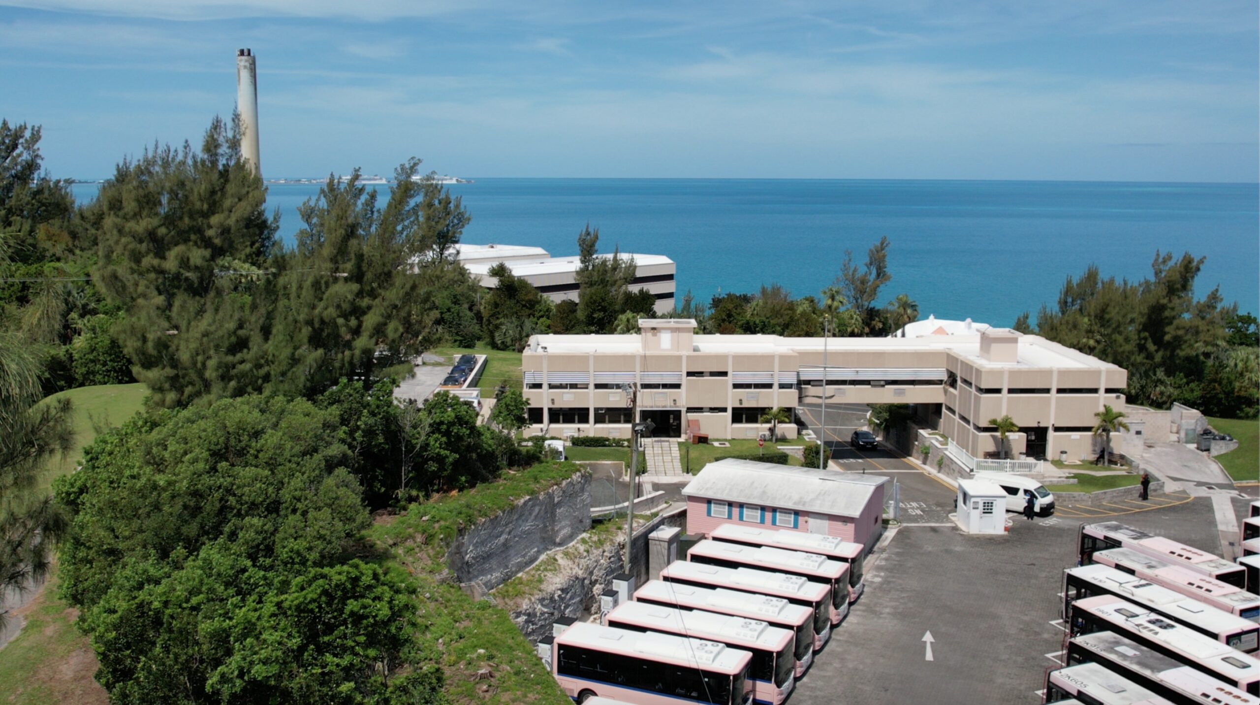 EV bus depot at Fort Langton