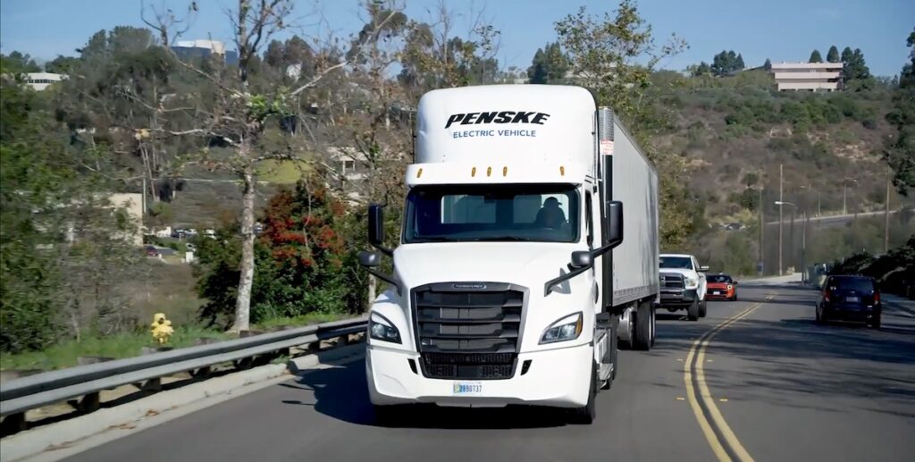 semi-truck on road