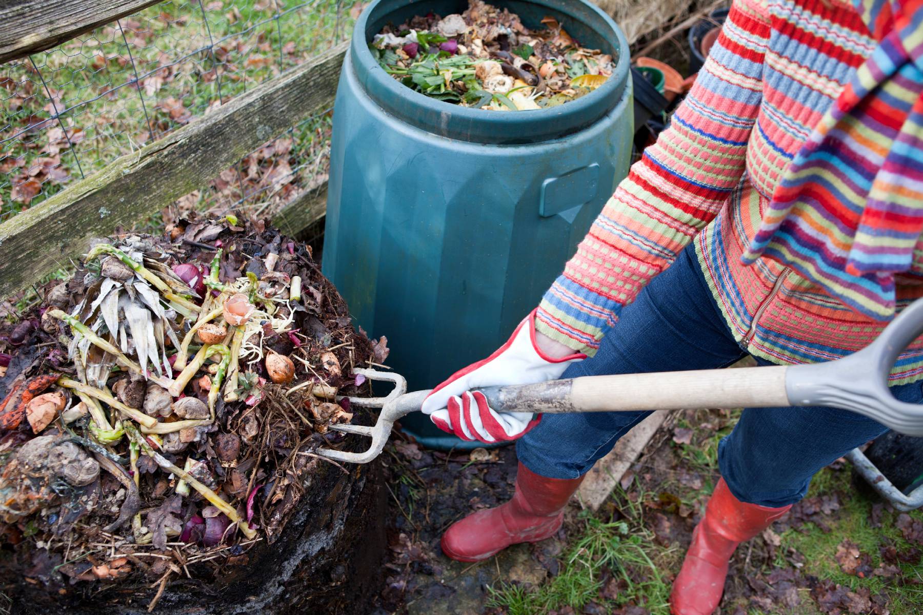 composting gardener