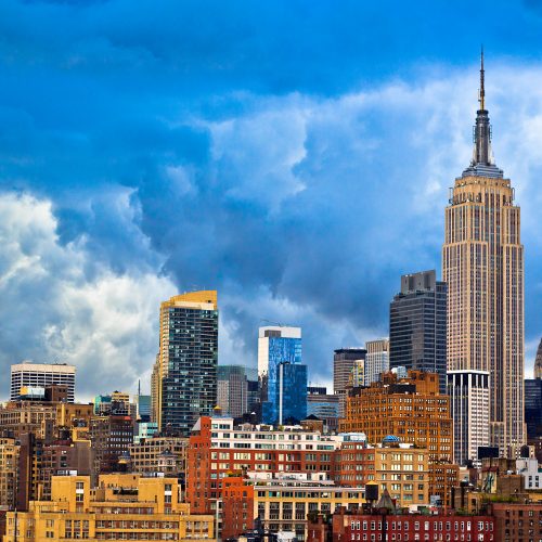 empire state building and cityscape