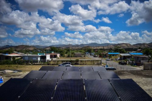 solar panels and some hills