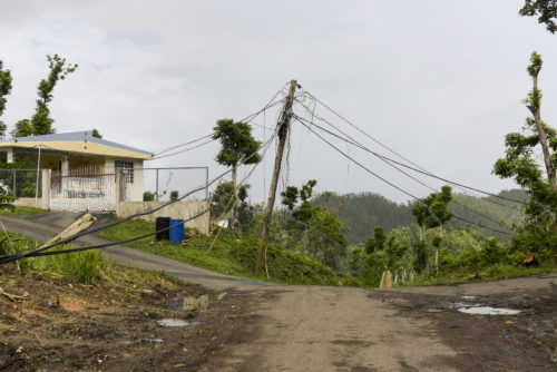Hurricane Maria aftermath in Puerto Rico.