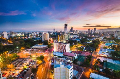 Cebu City skyline during sunset
