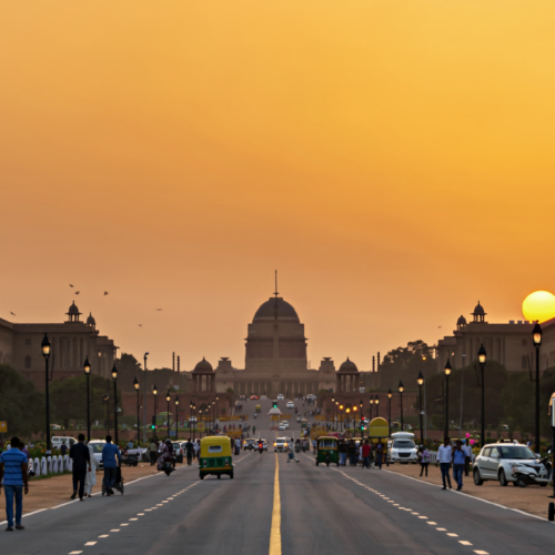 Delhi at sunset
