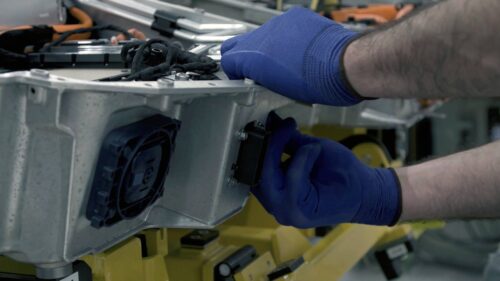 closeup-lithium car battery manufacturing