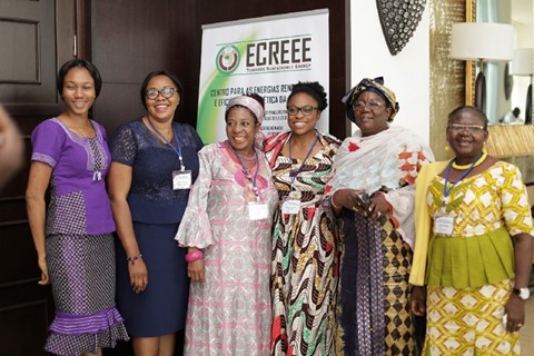 Monica (Third from the right) is pictured here with her colleagues at an ECOWAS Energy Experts workshop. Photo courtesy of Monica Maduekwe.