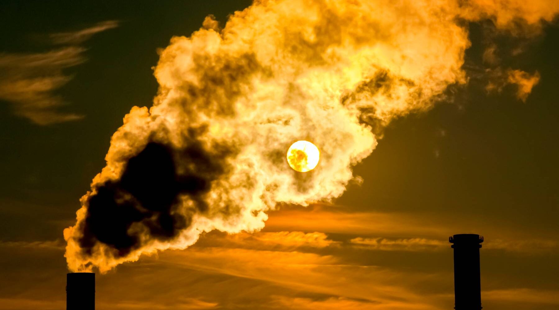 methane smoke stack plume