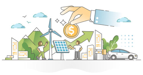 renewable energy investment cartoon