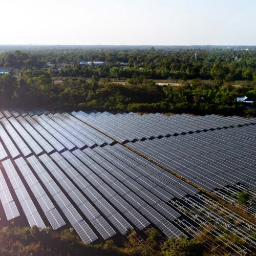 photovoltaic solar panel field