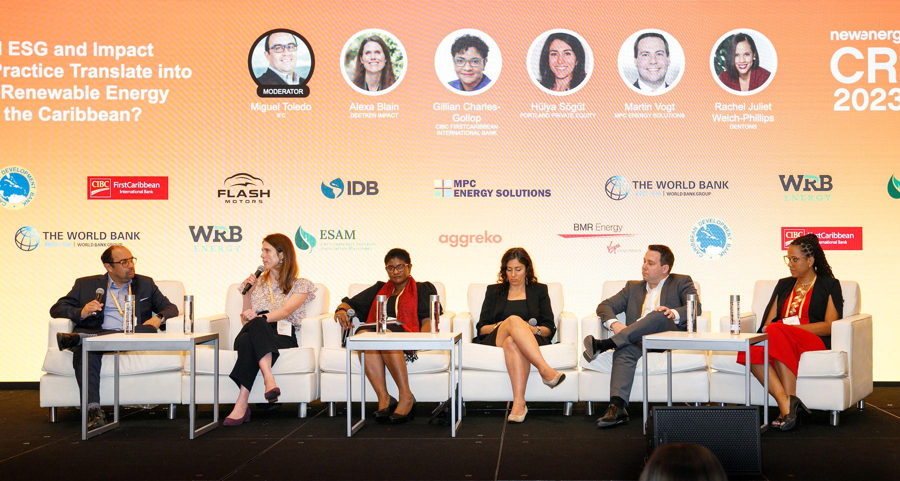 CREF holds a dynamic panel discussion around how ESG and impact investing practice can translate into capital for renewable energy projects in the Caribbean.