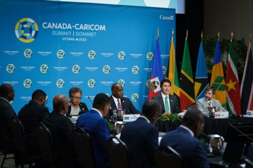 Canadian prime minister at the caribbean climate summit