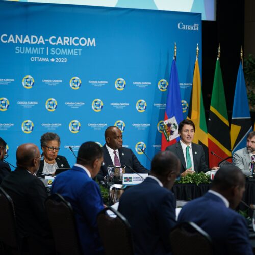 Canadian prime minister at the caribbean climate summit