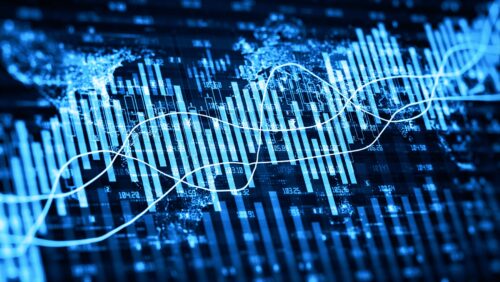 digital financial charts render