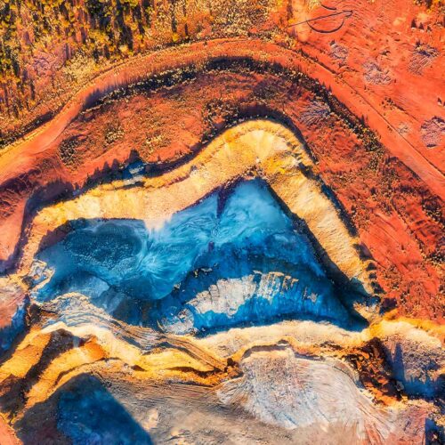 aerial view of a cobalt mine