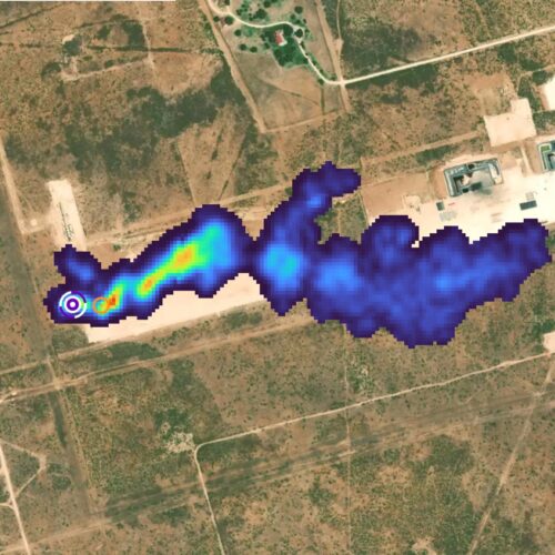 Carbon mapper image of methane monitoring