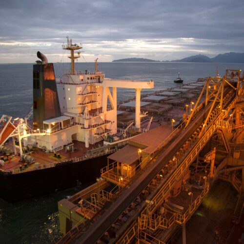 cargo ship at port