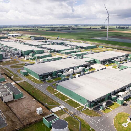 aerial view of a datacenter