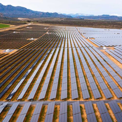 solar panel on a farm stock photo