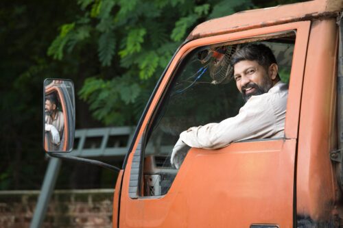 happy truck diver