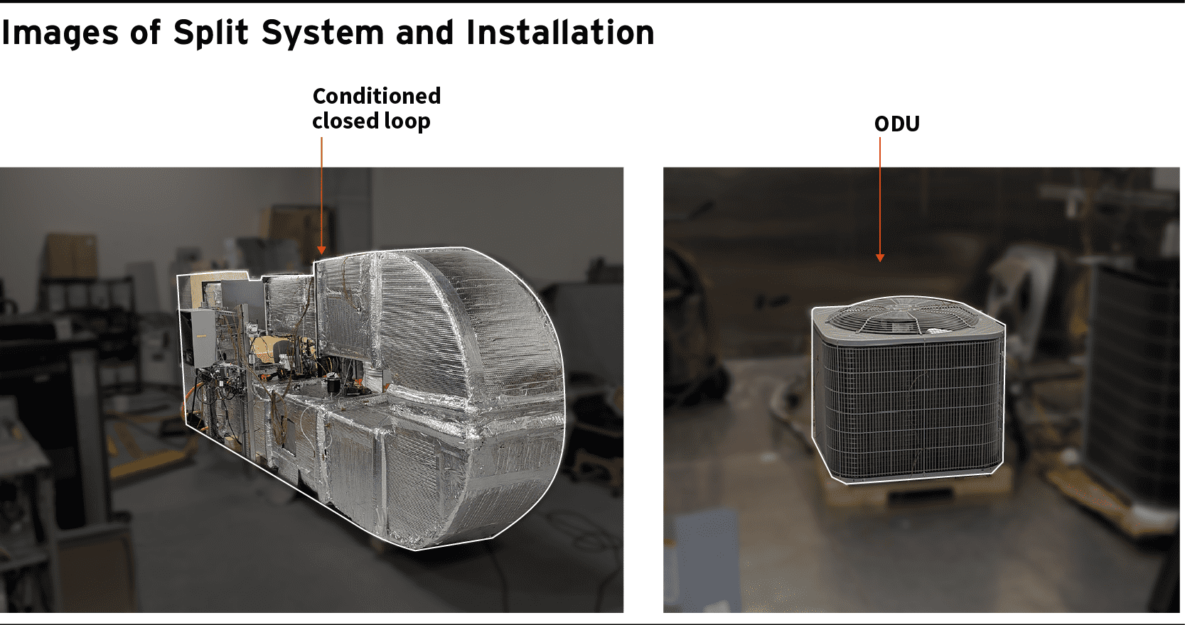 Images of Split System and Installation
